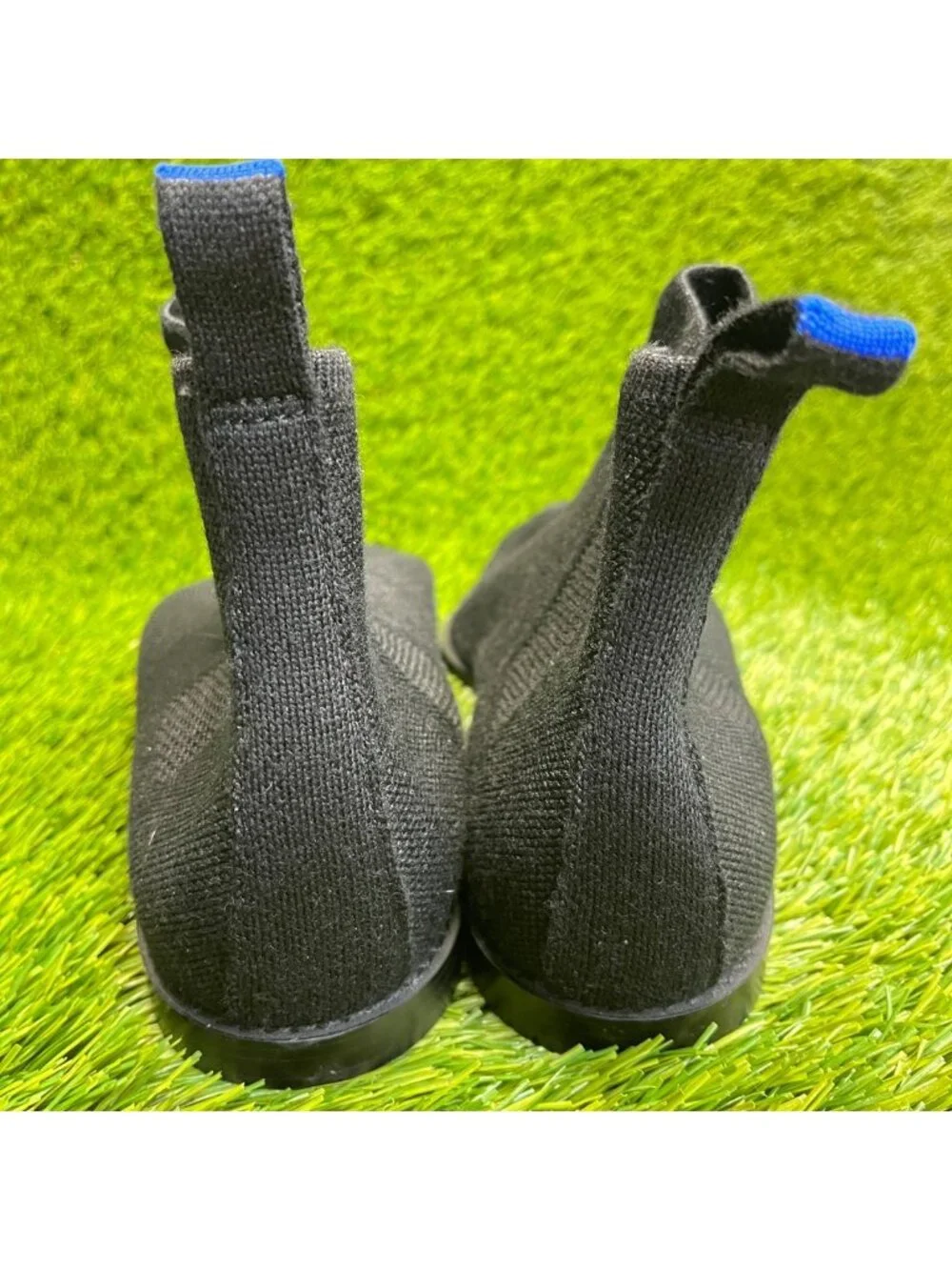 Rothy's The Chelsea Merino Knit Womens Size 10 Black Outdoor Pull-On Ankle Boots
